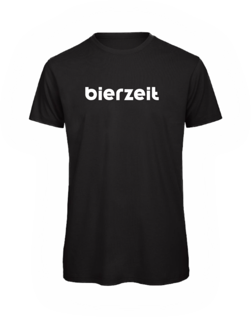 T-Shirt "bierzeit" - schwarz