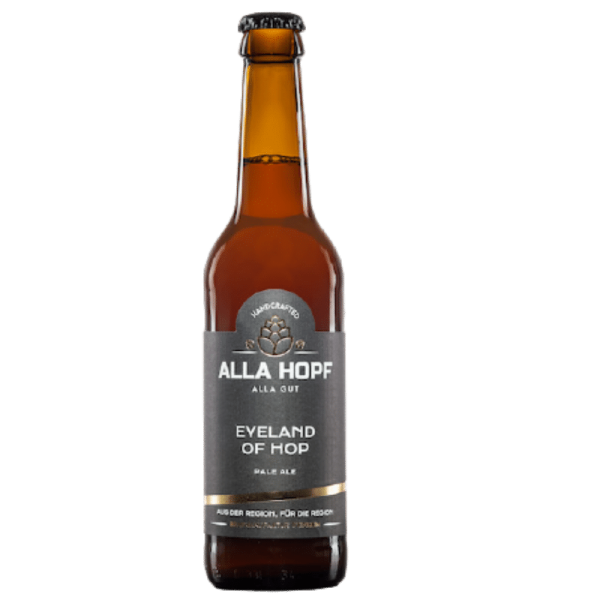 Alla Hopf Eyeland of Hop – cerveza artesanal Pale Ale afrutada en botella de 0,33 l