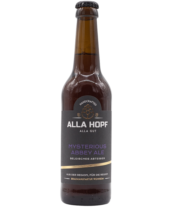 Alla Hopf Abbey Ale – cerveza artesana ale belga afrutada en botella de 0,33 l