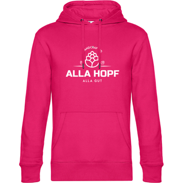 Woinemer Hoodie Alla Hopf magenta – Kapuzenpullover mit großem Frontprint
