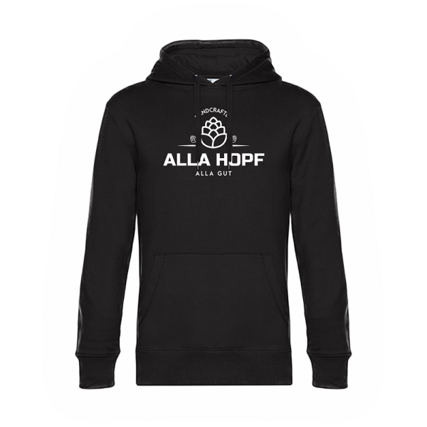 Woinemer Hoodie Alla Hopf schwarz – Kapuzenpullover mit großem Frontprint