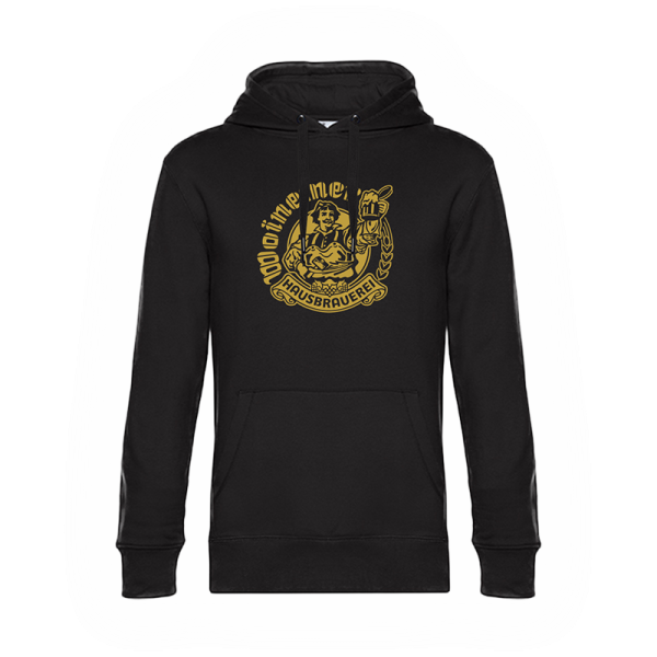 Woinemer Hoodie Hausbrauerei schwarz – Kapuzenpullover mit großem Frontprint
