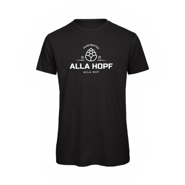 Woinemer T-Shirt Alla Hopf schwarz – Baumwoll-Shirt mit großem Frontprint