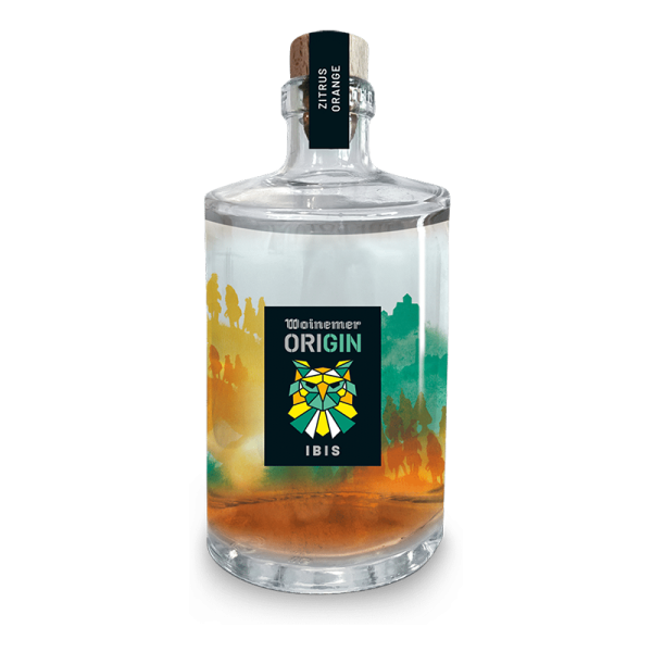 Woinemer ORIGIN IBIS – London Dry Gin con cítricos y hierbas en la botella